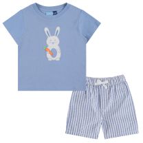 Good Lad Toddler Boys Easter Short Set with Bunny Appliqued Top