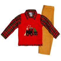 Good Lad Toddler and 4/7 Boys Red Buffalo Plaid Reversible Vest 